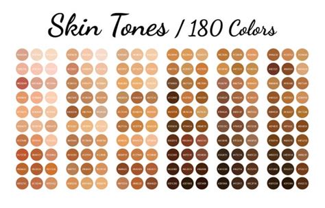 Skin Tones Color Swatches Color Palette Ipad Etsy Canada