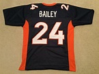 UNSIGNED CUSTOM Sewn Stitched Champ Bailey Blue Jersey - Extra Large ...