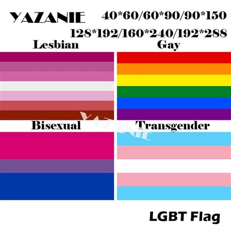 yazanie lgbt flag 128 192cm 160 240cm 192 288cm lesbian gay bisexual transgender pride flags and