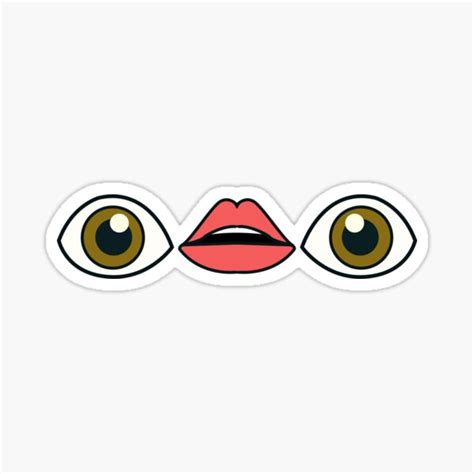 Eye Mouth Eye Emoji Meme Sticker For Sale By Agzoulines Redbubble