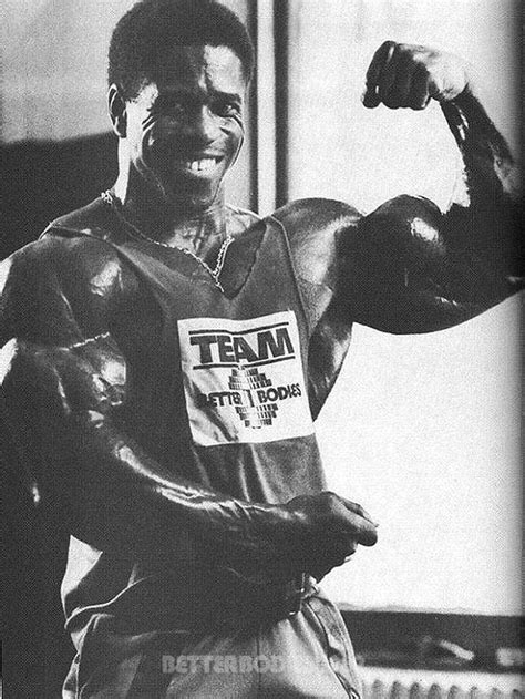 A Black And White Photo Of A Man Flexing His Muscles With The Words