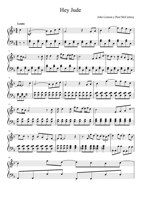 Catalog sku number of the notation is 58324. Hey Jude Sheet Music Pdf - Epic Sheet Music