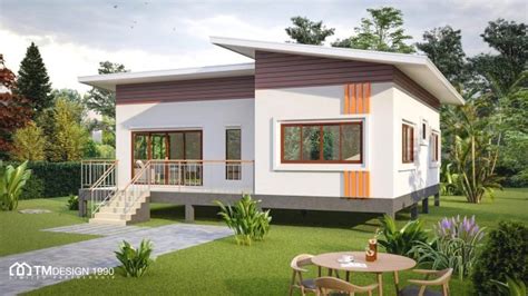 Elevated Two Bedroom Bungalow With A Cottage Look Pinoy Eplans