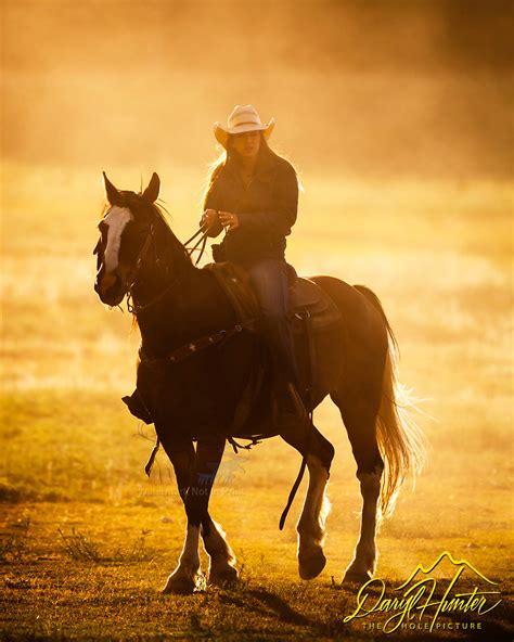 Backlit Cowgirl Warm Light The Hole Picture Daryl L Hunter