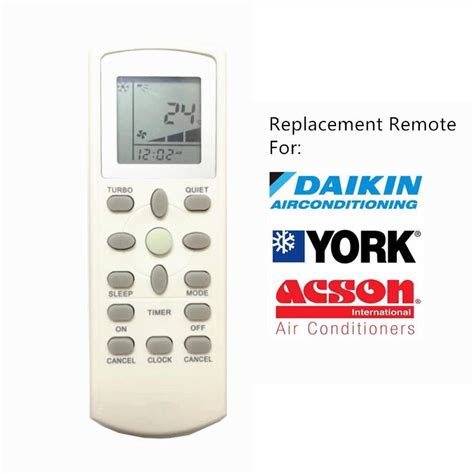 Compatible Daikin York Acson Aircond Air Cond Remote Control DAIKIN