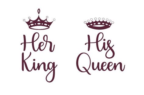 Her King His Queen Svg Cut File By Creative Fabrica Crafts · Creative