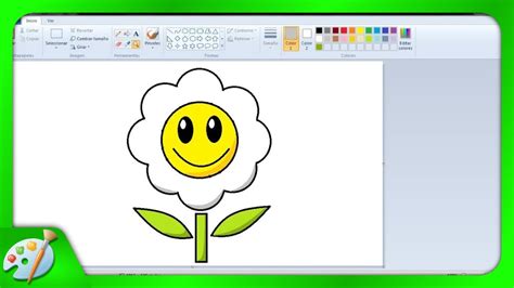 Dibujos En Paint 030 Cómo Dibujar Una Florecita Youtube