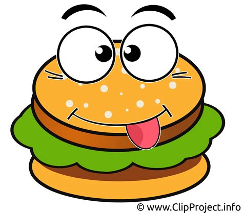 Hamburger cartoon burger clipart image #7704
