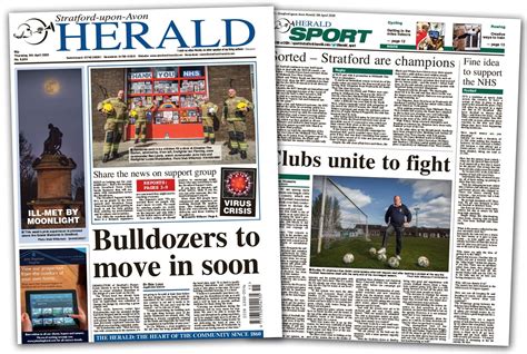 Your Stratford Herald Is On Sale With Unrivalled Coverage Of The Area