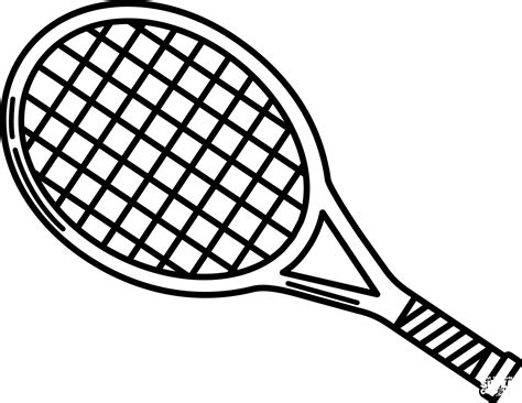 Tennis Racket Coloring Page ColouringPages
