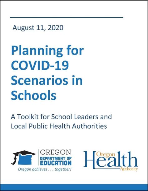 Planning And Responding To Covid 19 Scenarios In Schools August 2020