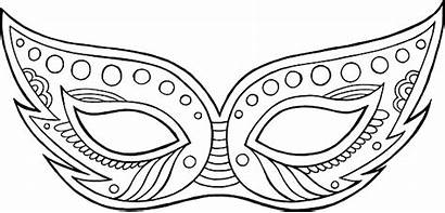 Gras Mardi Coloring Mask Outline Adults Vector