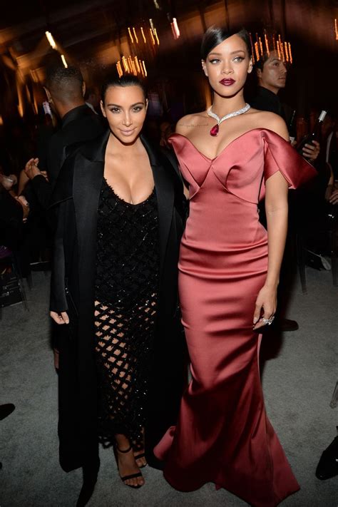 Kim Kardashian Rihanna Kim Kardashian Partied Pantsless With Rihanna