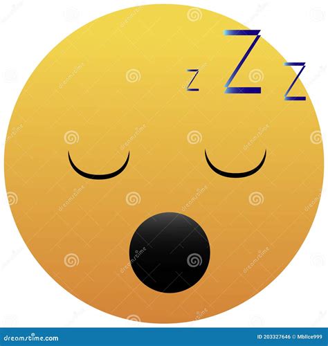 Yellow Smiling Cartoon Face Sleep Emoji People Emotion Icon Flat Vector