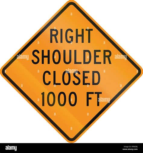 United Mutcd Road Sign Shoulder Hi Res Stock Photography And Images Alamy