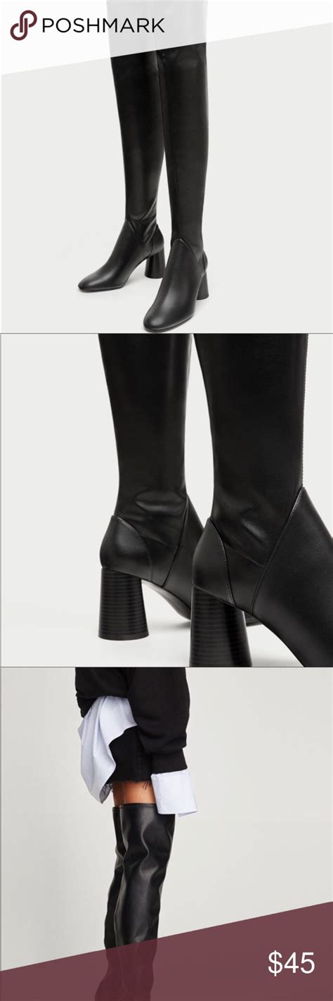 Thigh High Zara Boots Nwt Zara Boots Black Knee High Boots Boots