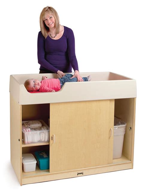 Changing Table With Storage Jonti Craft Lockable Wood Natural