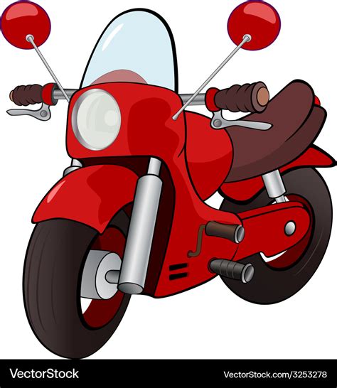 Cartoon Motorcycle Royalty Free Vector Image Vectorstock