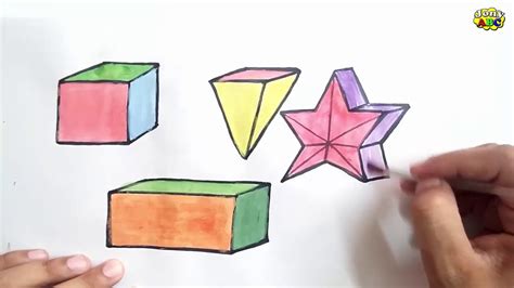Easy 3d Shapes Drawing Classes For Beginners Step By Step Simple