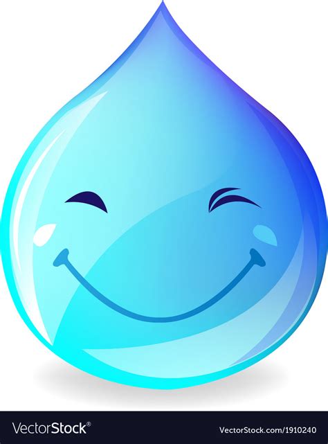 Smiling Drop Of Water Royalty Free Vector Image