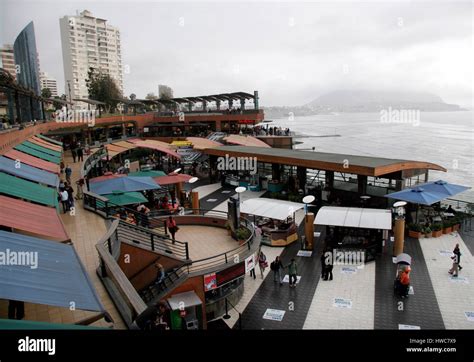 A Beach Front Mall In The Mira Flores Section In Lima Peru On November