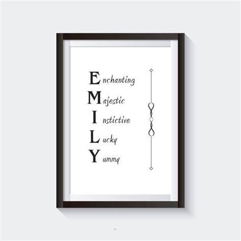 Personalized Name Abbreviation Printable Poster A3 279x42 Cm Emily