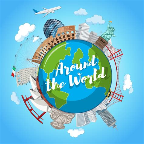 Around The World Vector Art, Icons, and Graphics for Free Download