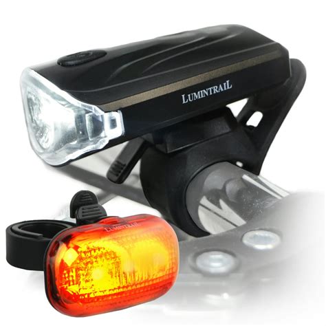 Lumintrail Bright Led Commuter Safety Bike Light Set Headlight