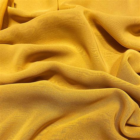 Yellow Viscose Georgette Fabric — Tissus En Ligne