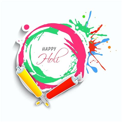Premium Vector Indian Festival Of Colours Happy Holi Sticker Or Label