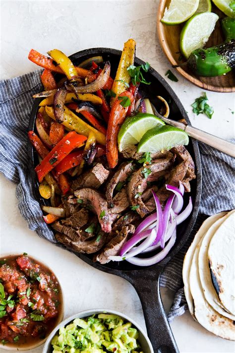 Easy Steak Fajitas The Modern Proper Recipe Easy Steak Fajitas