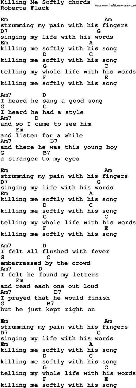 41 Song Lyrics Killing Me Softly