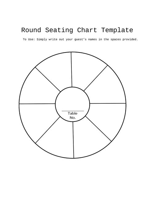 Free Wedding Seating Chart Template Wedding