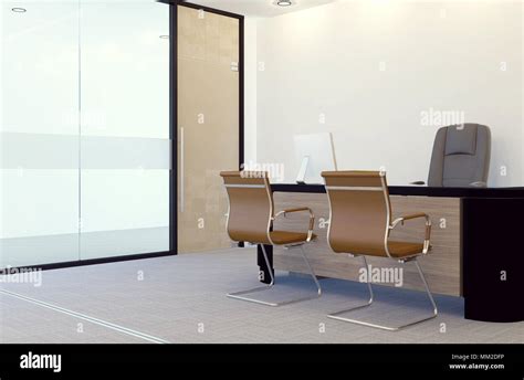 Modern Manager Office Room Interior 3d Rendering Stock Photo Alamy