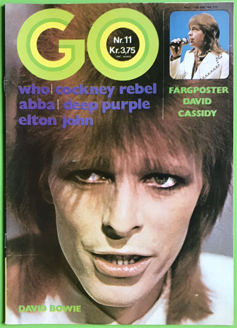 Nostalgipalatset Go Magazine No 11 1974 David Bowie Cover