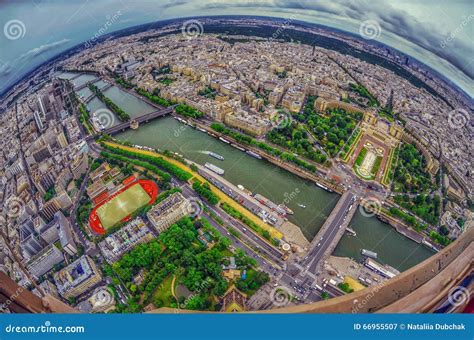 Bird S Eye View Of The City Of Paris France Stock Image Image Of