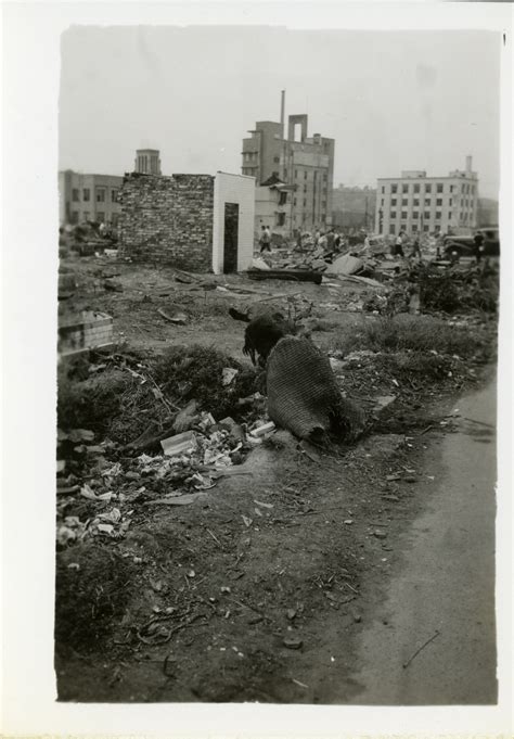 Homeless Japanese At Bombed Site Japan 1945 The Digital Collections Of The National Wwii