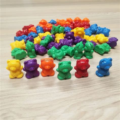 Kids Toys Coloured Plastic Bears Small 3g Counting Bear 6 Colors Mixed