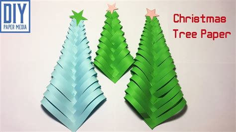 How To Make Christmas Tree Paper Diy Xmas Tree Paper Decoration Youtube