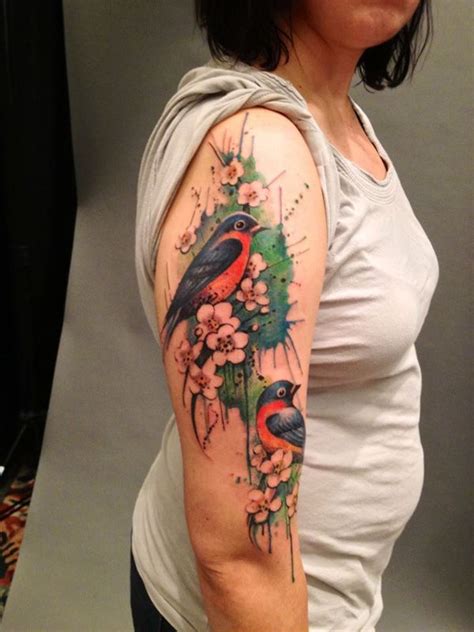 50 Examples Of Colorful Tattoos Cuded In 2020 Girls With Sleeve