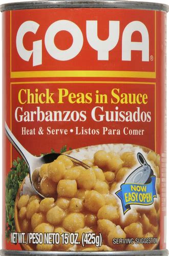 Goya Chick Peas In Sauce 15 Oz Smiths Food And Drug