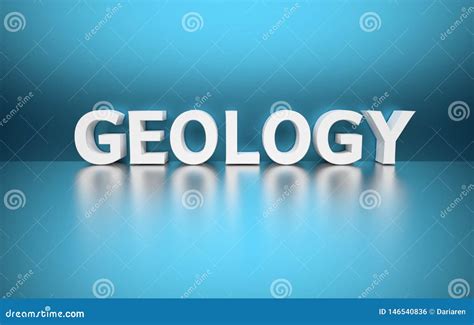 Word Geology On Blue Background Stock Illustration Illustration Of