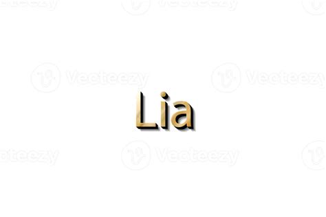 Free Lia Name 3d 15733262 Png With Transparent Background