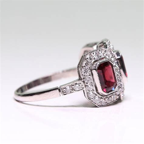 Check spelling or type a new query. Platinum Ruby and Diamond Antique Three-Stone Art Deco ...