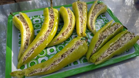 Homemade Cream Cheese And Sausage Stuffed Mild Banana Peppers Rfood