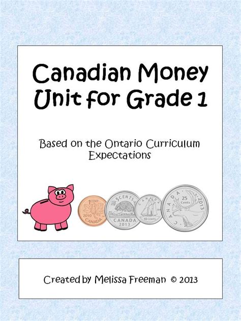 Images use both the front and back side of coins. Canadian Money Unit (Grade 1) | Ontario curriculum, 1st ...