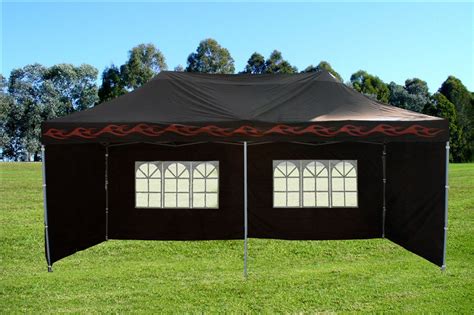 When you're looking for a custom canopy tent for your next event, there's no better choice than impact canopy. 10 x 20 Black Flame Pop Up Tent Canopy Gazebo