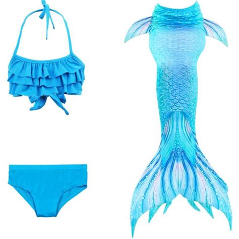 Disfraz de cola de sirena para niñas traje de baño Monofin de Ariel