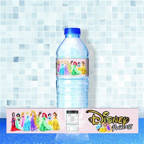 Birthday Cards Digital Format Disney Princess Water Bottle Labels