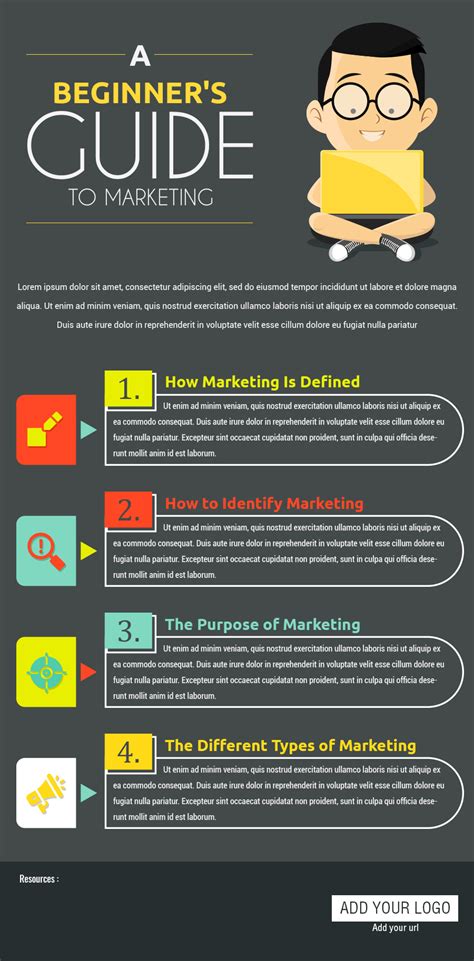 A Beginners Guide To Marketing Infographic Template